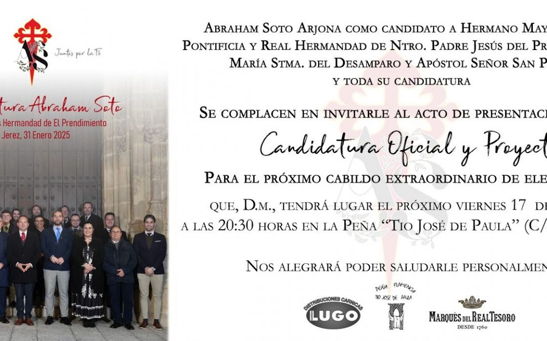 Acto de presentación de la candidatura de Abraham Soto