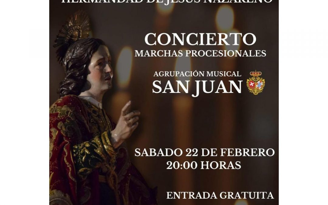 Cartel del grupo joven y concierto de San Juan en el Nazareno