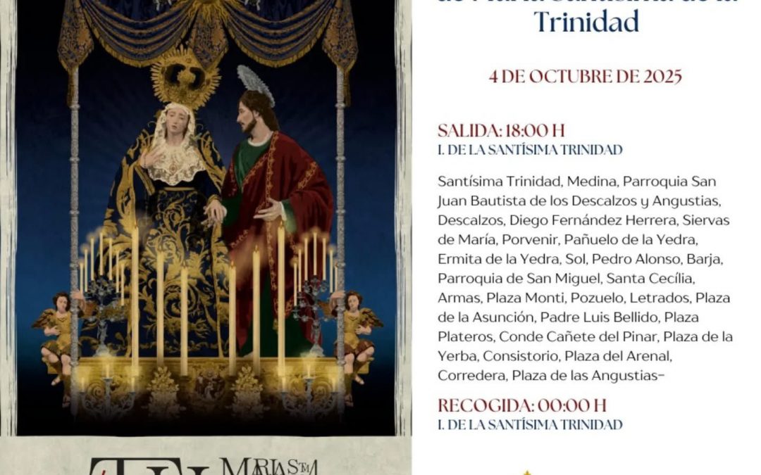 María Santísima de la Trinidad protagonizará una salida extraordinaria el próximo 4 de octubre