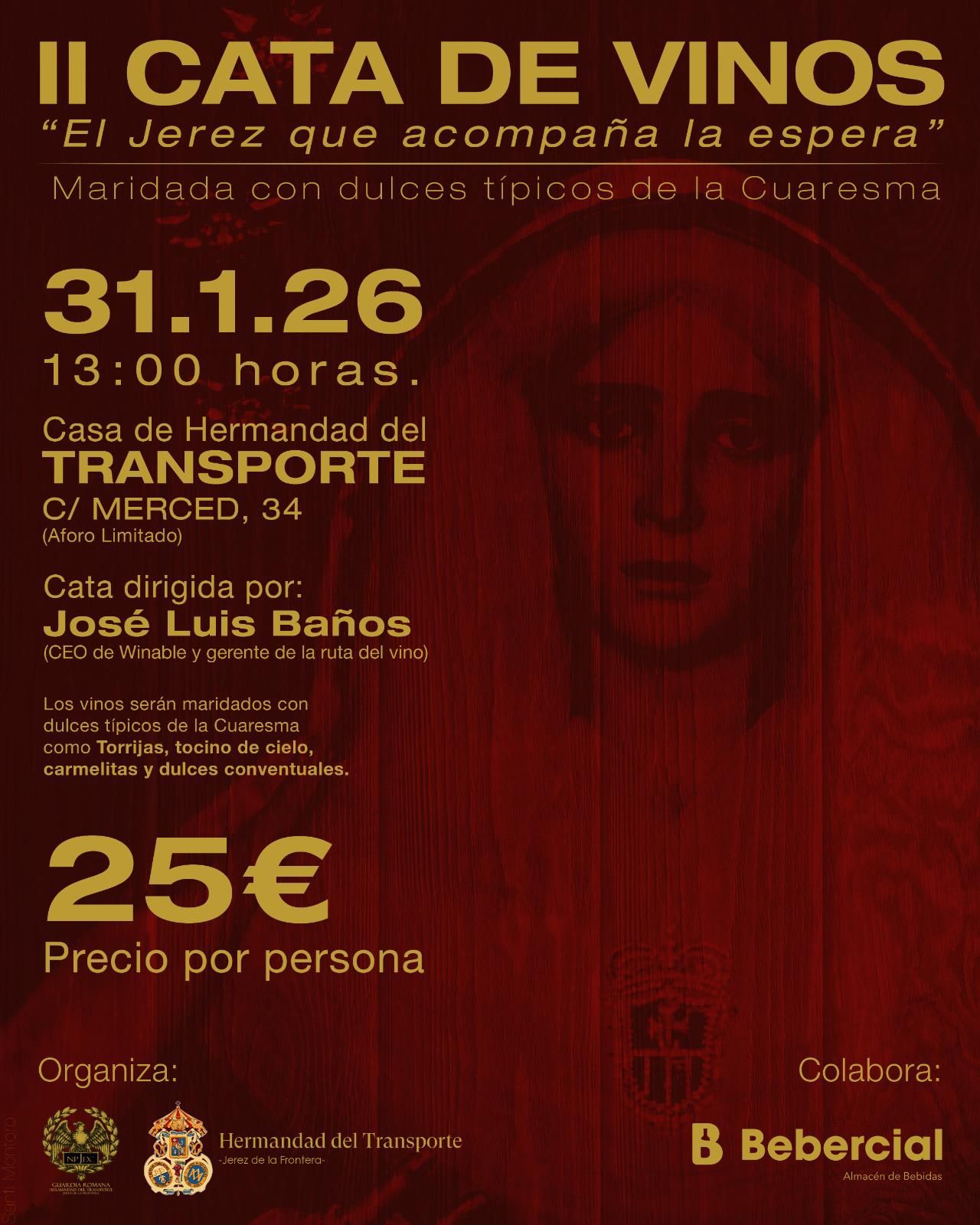 El Transporte anuncia su II Cata de Vinos «El Jerez que acompaña la espera»