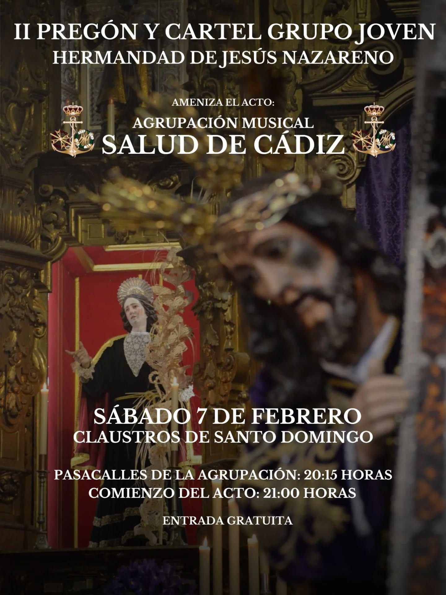 El Grupo Joven del Nazareno anuncia su II Pregón y Cartel en los Claustros de Santo Domingo