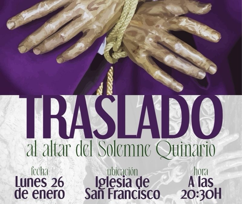 La AM San Juan portará al Señor de la Vía-Crucis en su traslado al altar de Quinario