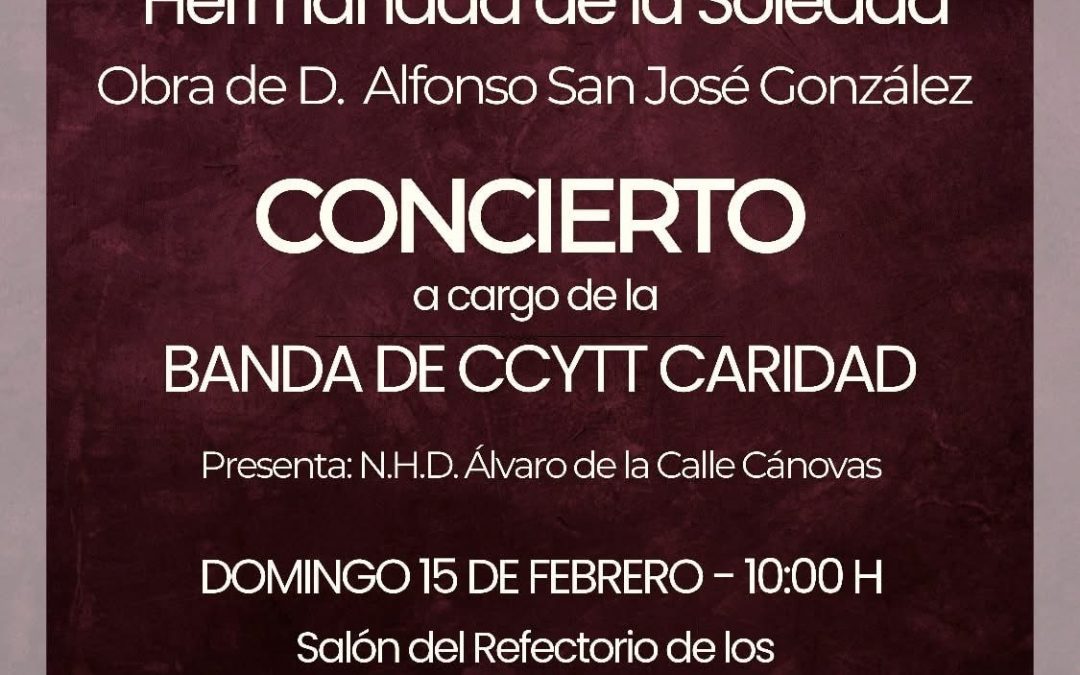 La Soledad presenta su XXX Cartel de la Semana Santa este domingo en los Claustros