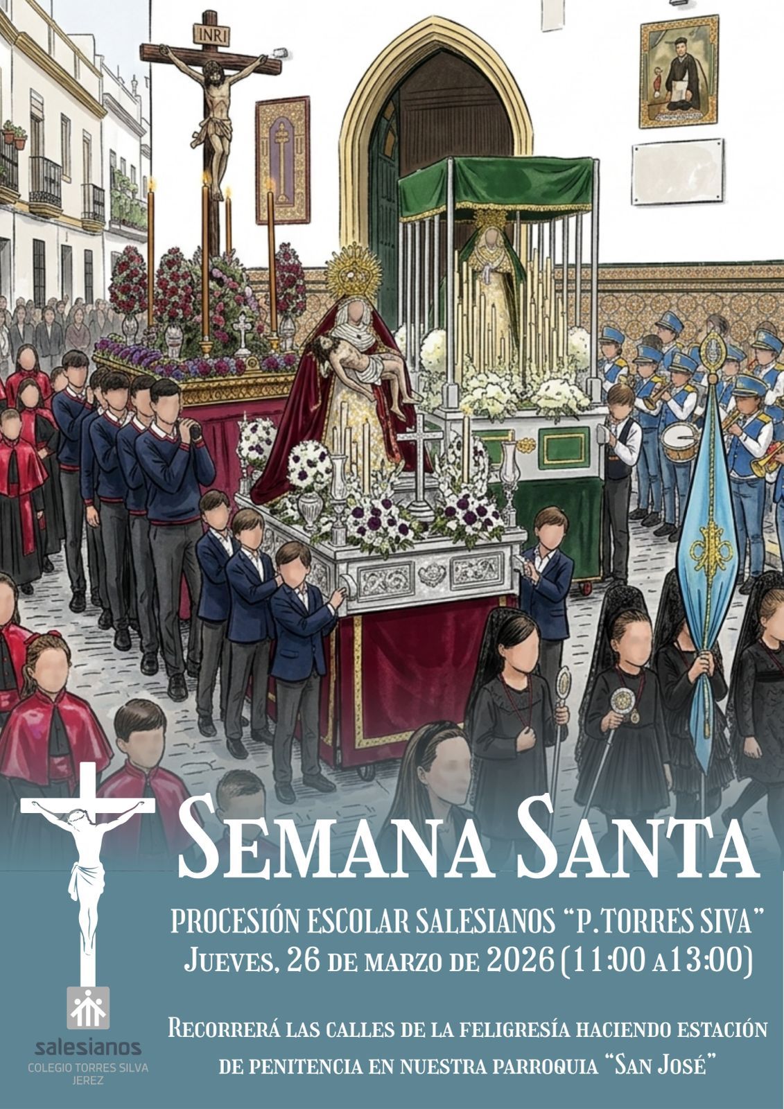 El Colegio Oratorio Padre Torres Silva celebra este jueves su procesión escolar