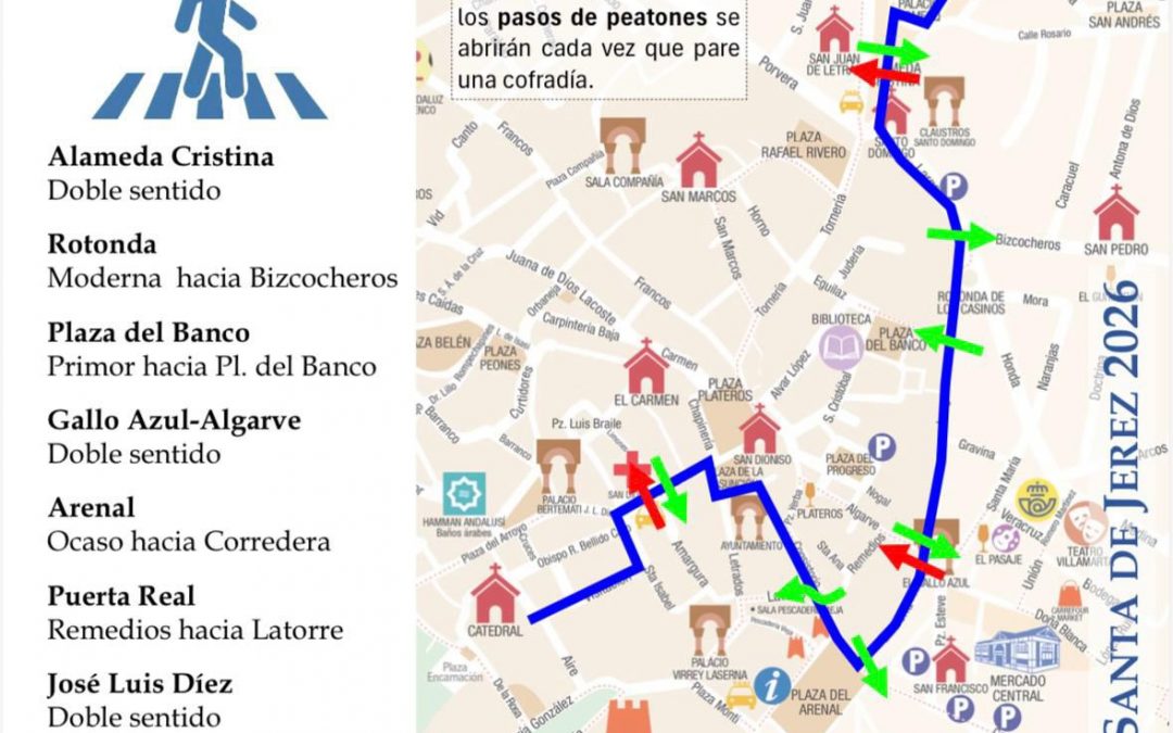 Servicio de información sobre pasos de peatones en Carrera Oficial